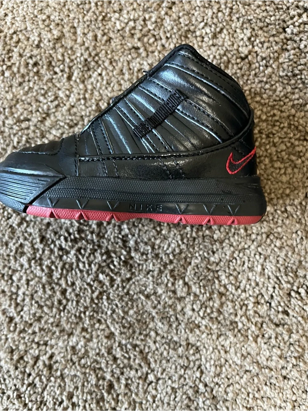 Nike Black Sneakers with Red Accents